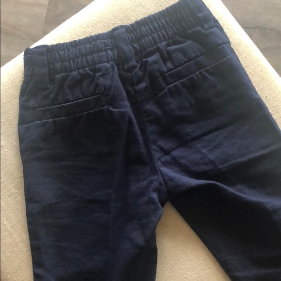 Navy Blue Gymboree Linen Pants - 12-18mo - Picture 3 of 4